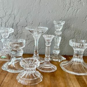 Vintage klaasist küünlajalad